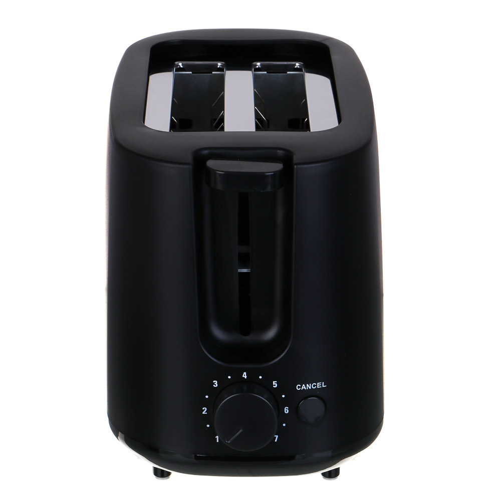 LEBEN Тостер, 650 Вт, 2 слота, регулятор мощности/степени прожарки, пластик, металл, чёрный - #5