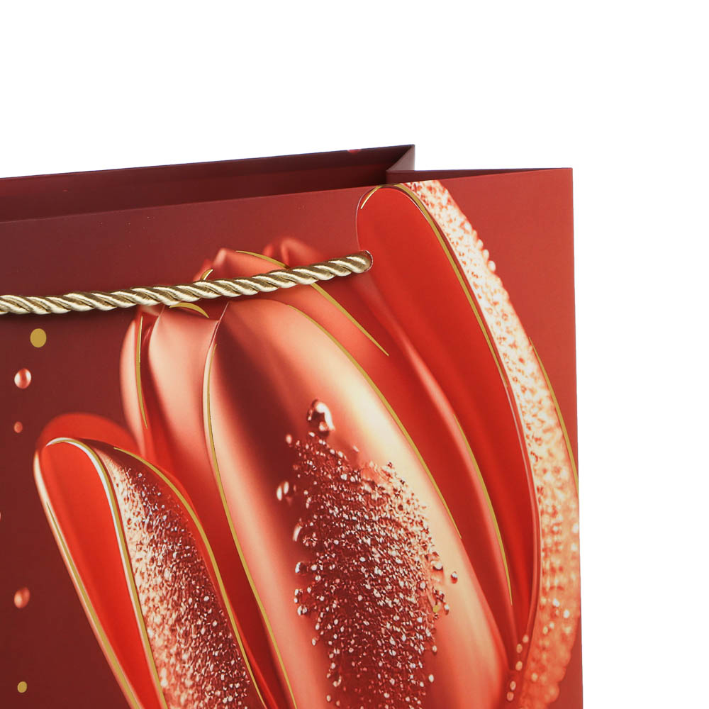 Пакет подарочный бумажный тм LADECOR L 26x32x10 см, "Цветы" арт 2, 4 диз. - #3