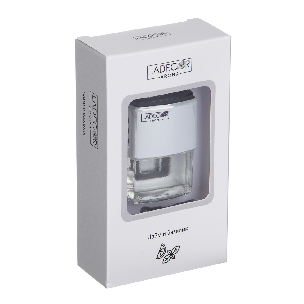 LADECОR Ароматизатор, автомобильный парфюм на дефлектор, Лайм-базилик - #5