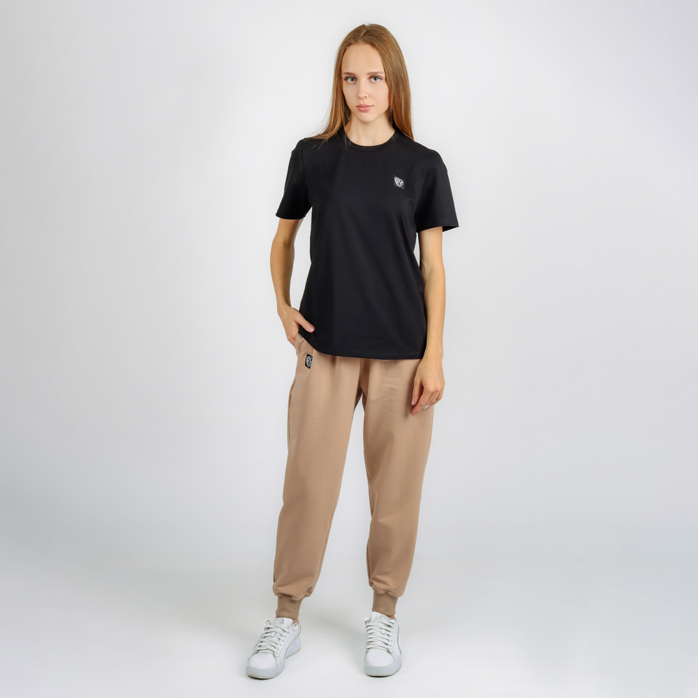 BY Футболка женская, хлопок / лайкра, размер XL, цвет черный - #4