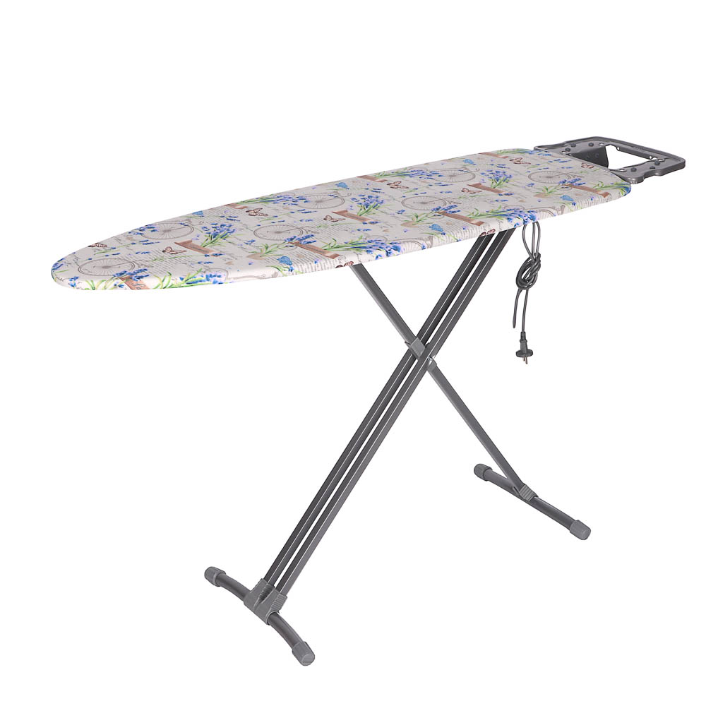 VETTA Доска гладильная 122х40х90см, металл, подставка под утюг с термоустойчивыми вст, удл.1,6м Н10 - #1