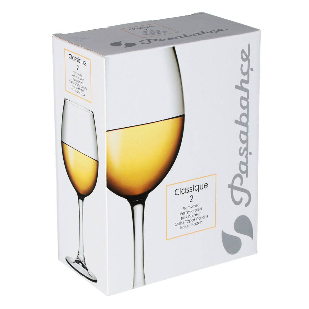 Набор бокалов для вина 2 шт 360 мл (на длинной ножке), PASABAHCE "Classique" арт.440151B - #3
