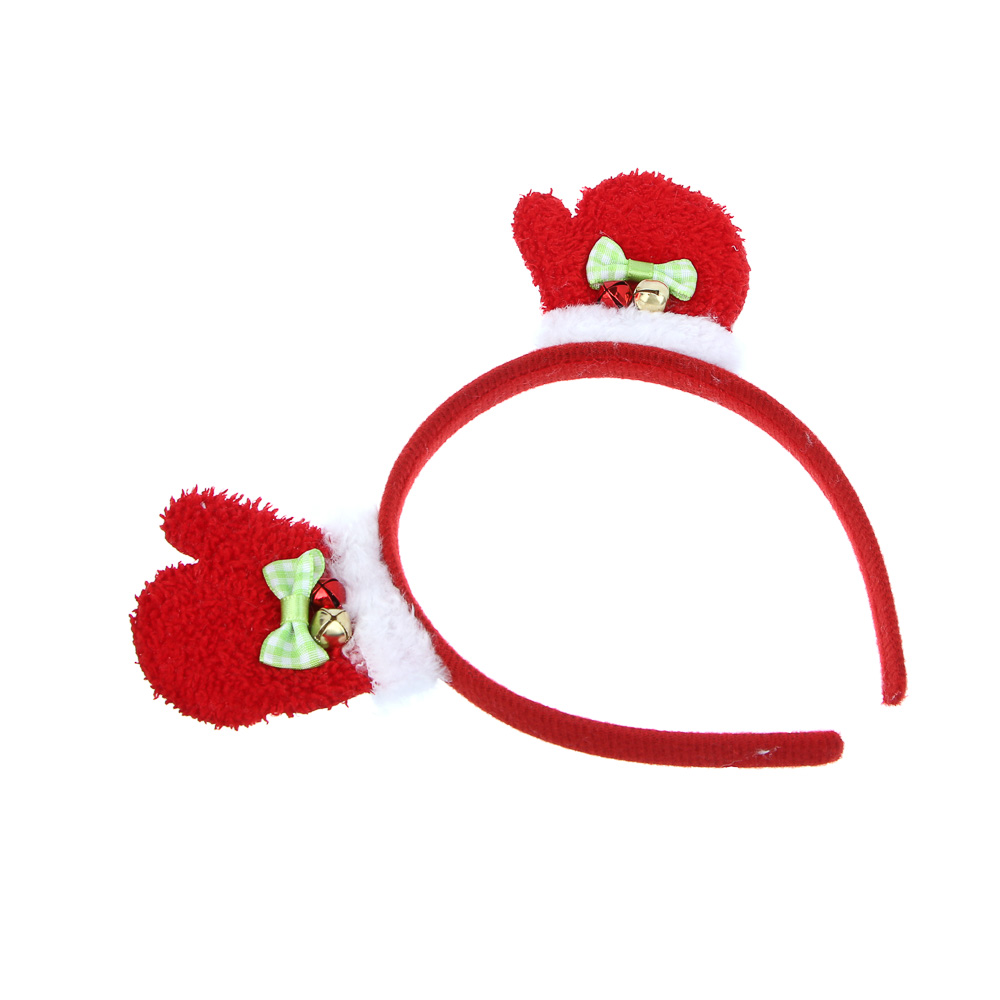 СНОУ БУМ Ободок новогодний с варежками, диаметр 11см, пластик, полиэстер, 2 дизайна - #4