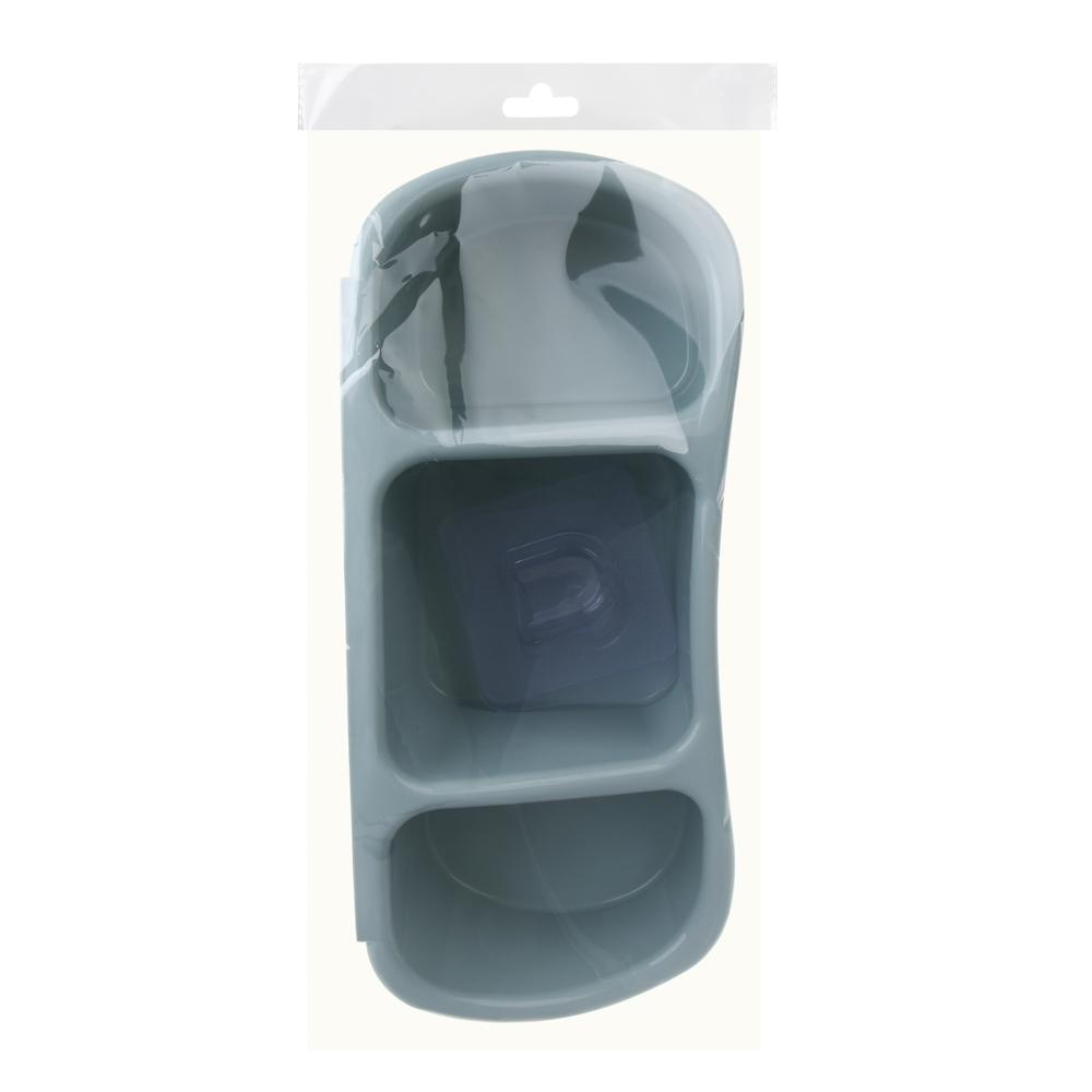 VETTA Classic Полка настенная, три отделения, пластик, 28x12,5x8,5 см, оливковый - #6