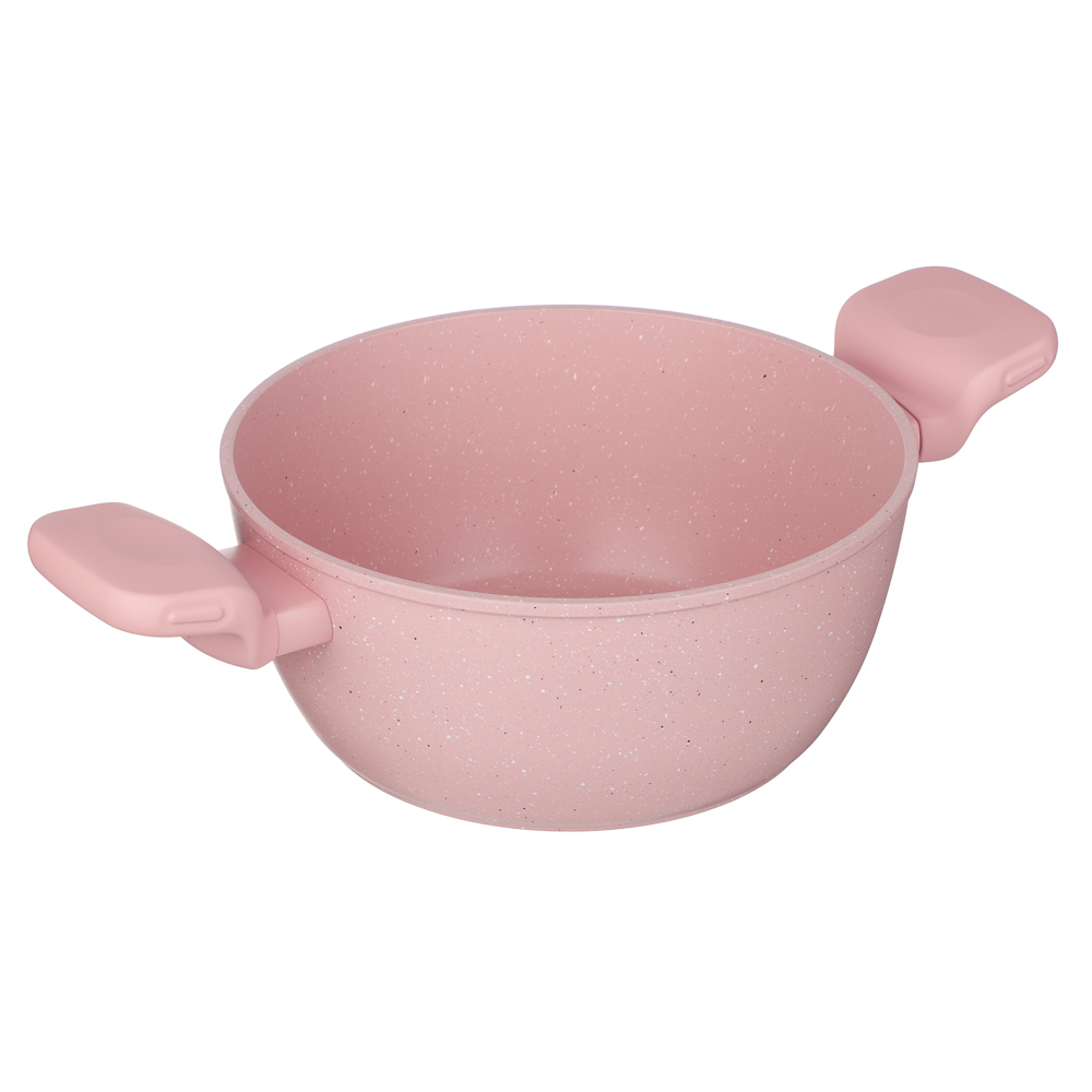 Кастрюля тм SATOSHI Ботаника 2,3л, d20х9см, антипригарное покрытие мрамор, индукция, 3 цвета - #4