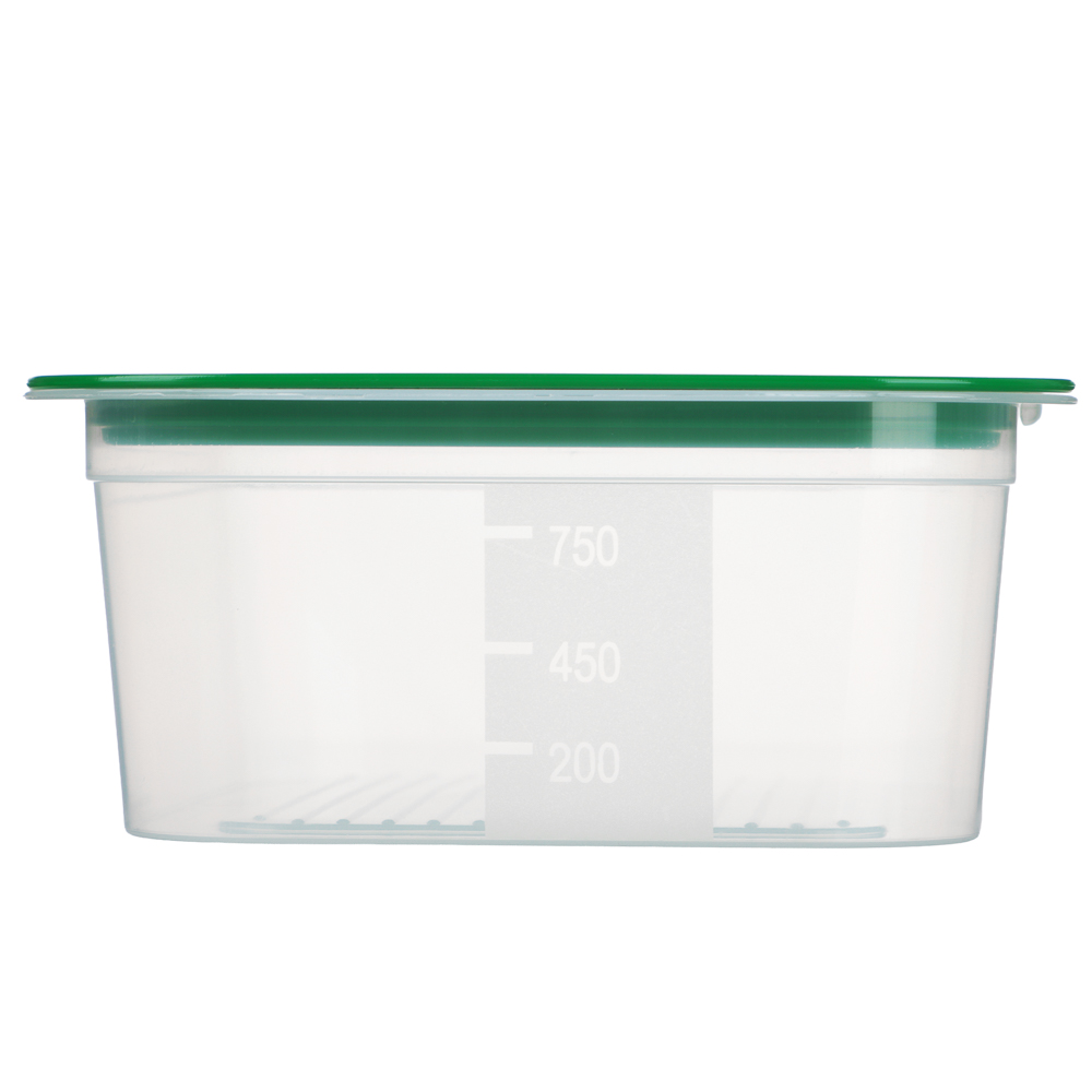 Контейнер пищевой прямоугольный 1,1л с паровыпуском и мерной шкалой, пластик - #7