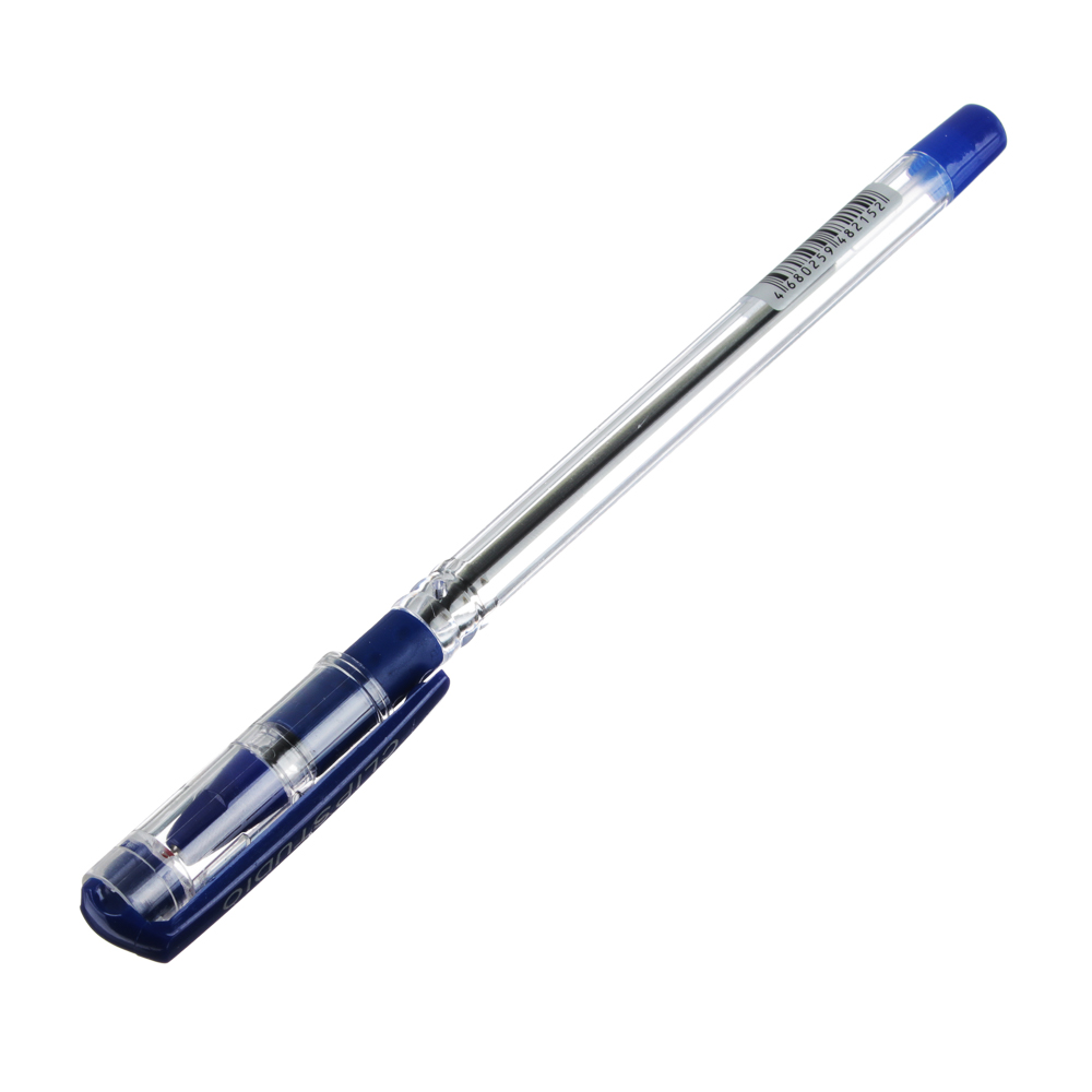 Ручка шариковая синяя, с резиновой накладкой,линия 0,5 мм, ClipStudio - #1