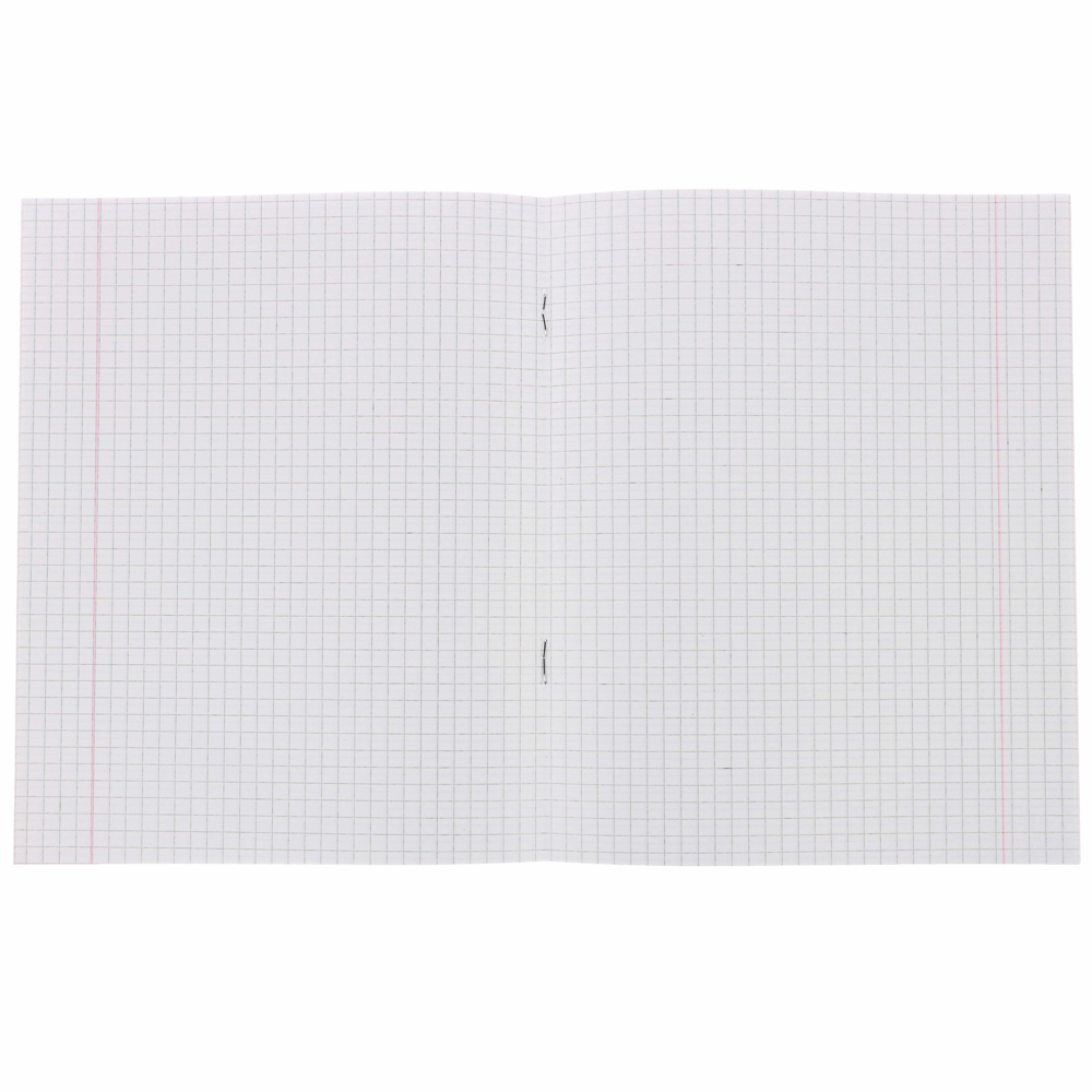 ClipStudio Тетрадь школьная 12л. в клетку, БЕЛЫЕ ЛИСТЫ, обл. офсет 115 г/м2, "Однотонная", скрепка - #4