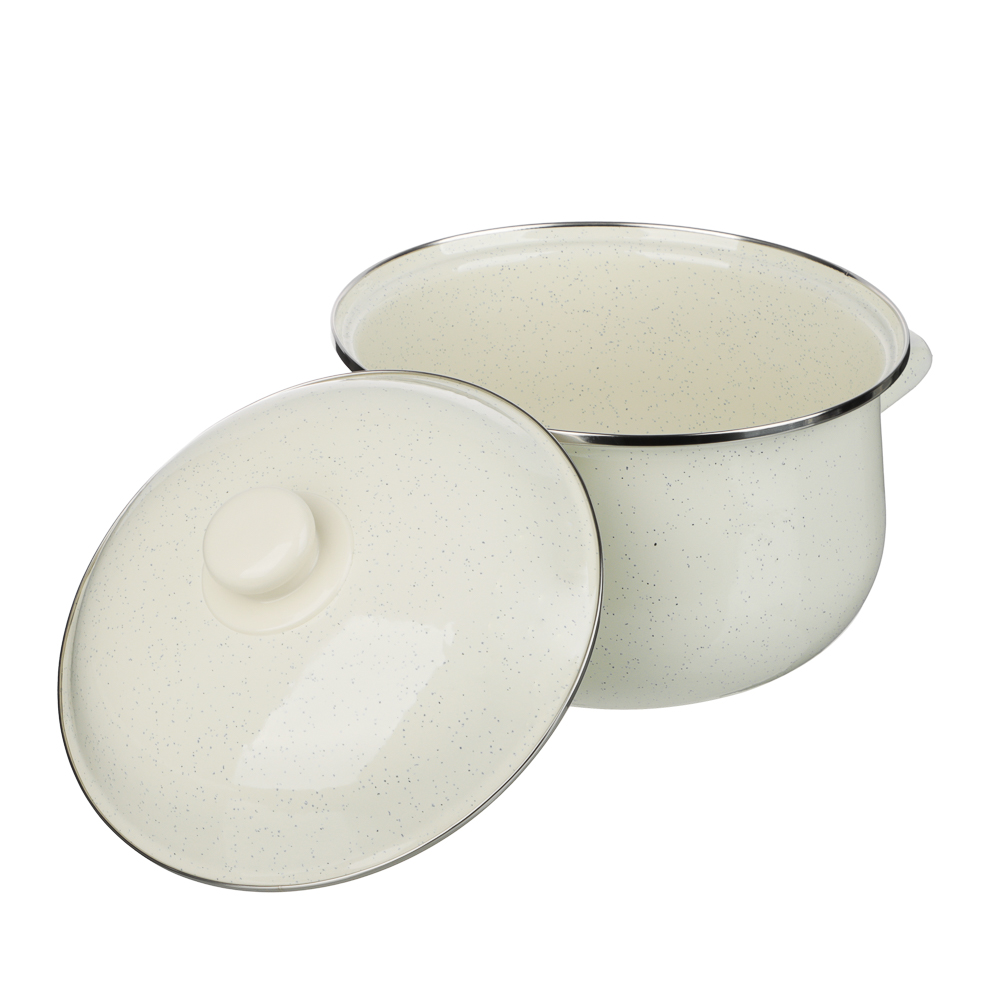 Кастрюля эмалированная VETTA Айвори, 22см, 3,6л, индукция - #4