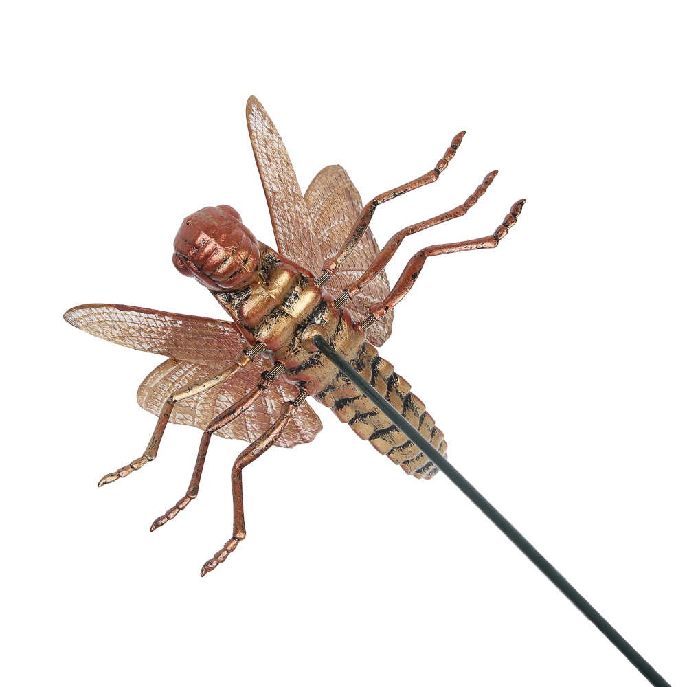 Фигурка на стержне "Стрекоза" тм INBLOOM, 18х11х60см, пластик, металл - #4