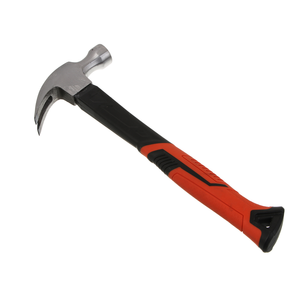 ЕРМАК Молоток гвоздодер кованный, боёк 0,5кг, фиберглассовая ручка с обрезиненной рукояткой TPR - #2