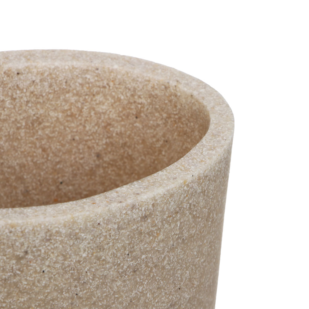 Стакан для ванной комнаты тм VETTA Дюна, смола (полирезин), бежевый, 10x7x11,5см - #3