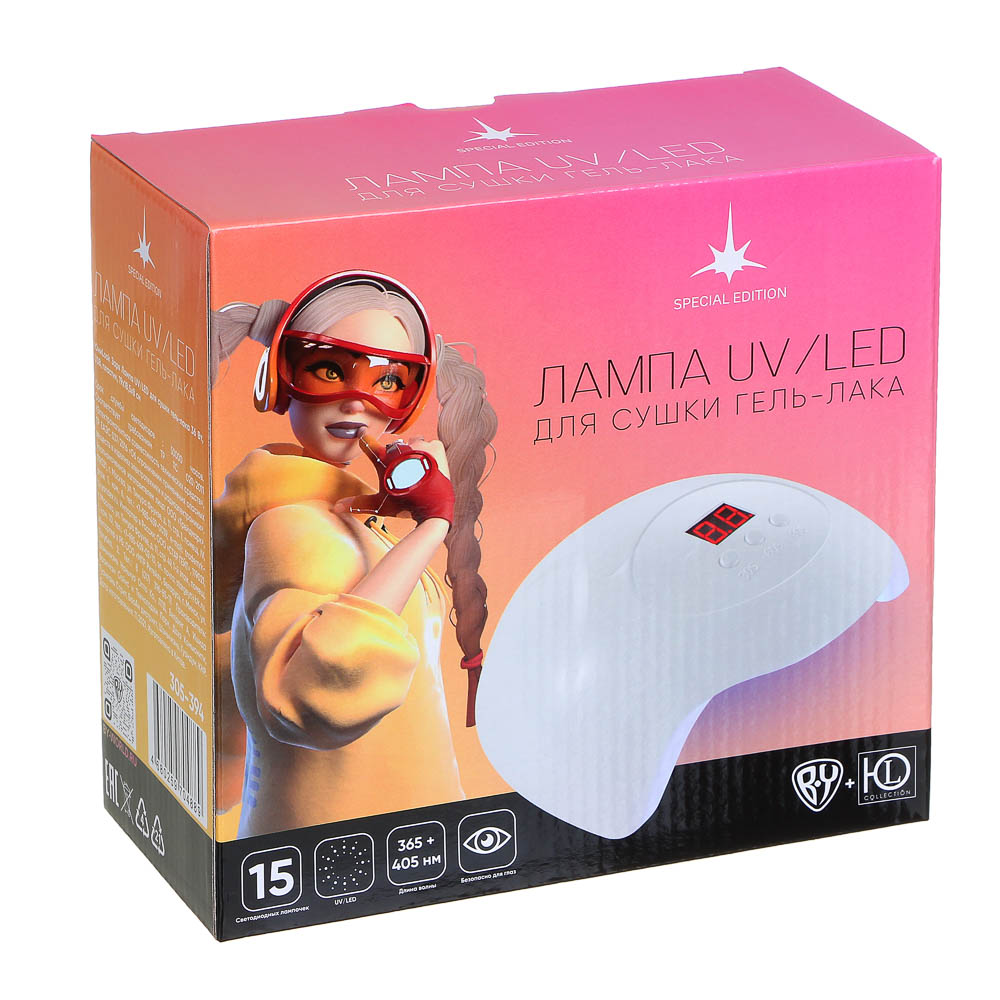 ЮНИLOOK Заря Лампа UV/LED для сушки гель-лака 36W, USB, пластик, 19x18,5x8см - #4