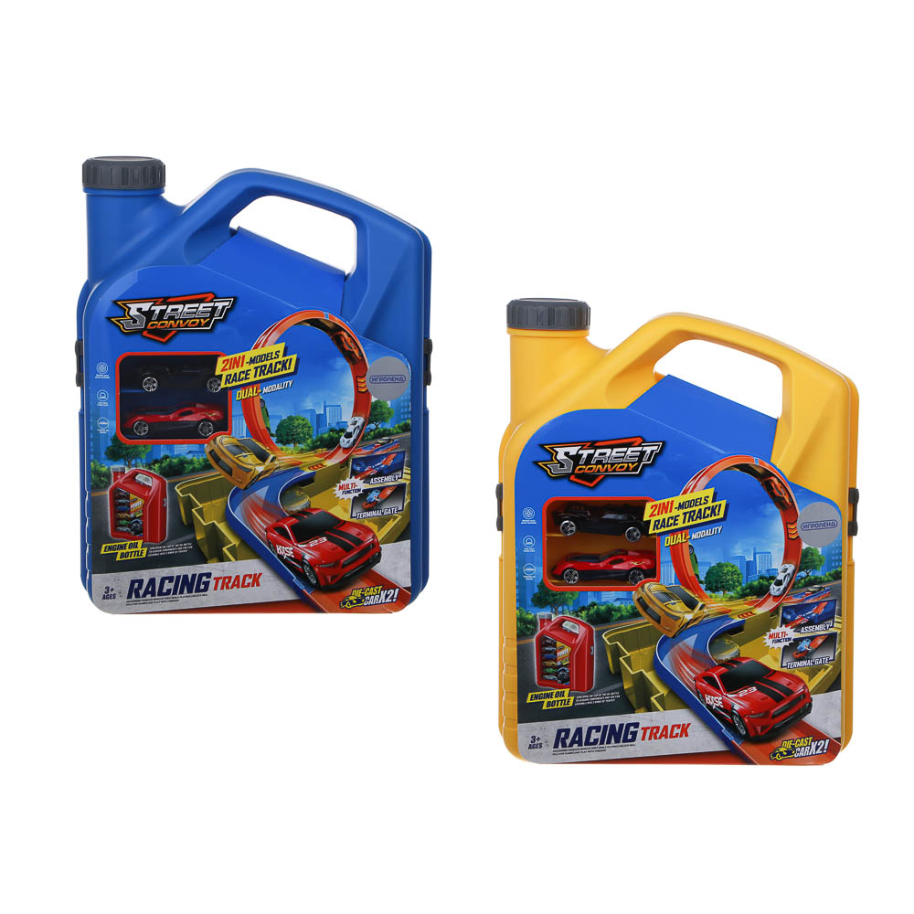 ИГРОЛЕНД Автотрек с машинками и запуском, 2 машинки, PP, 24x10x32 см, 2 дизайна - #3