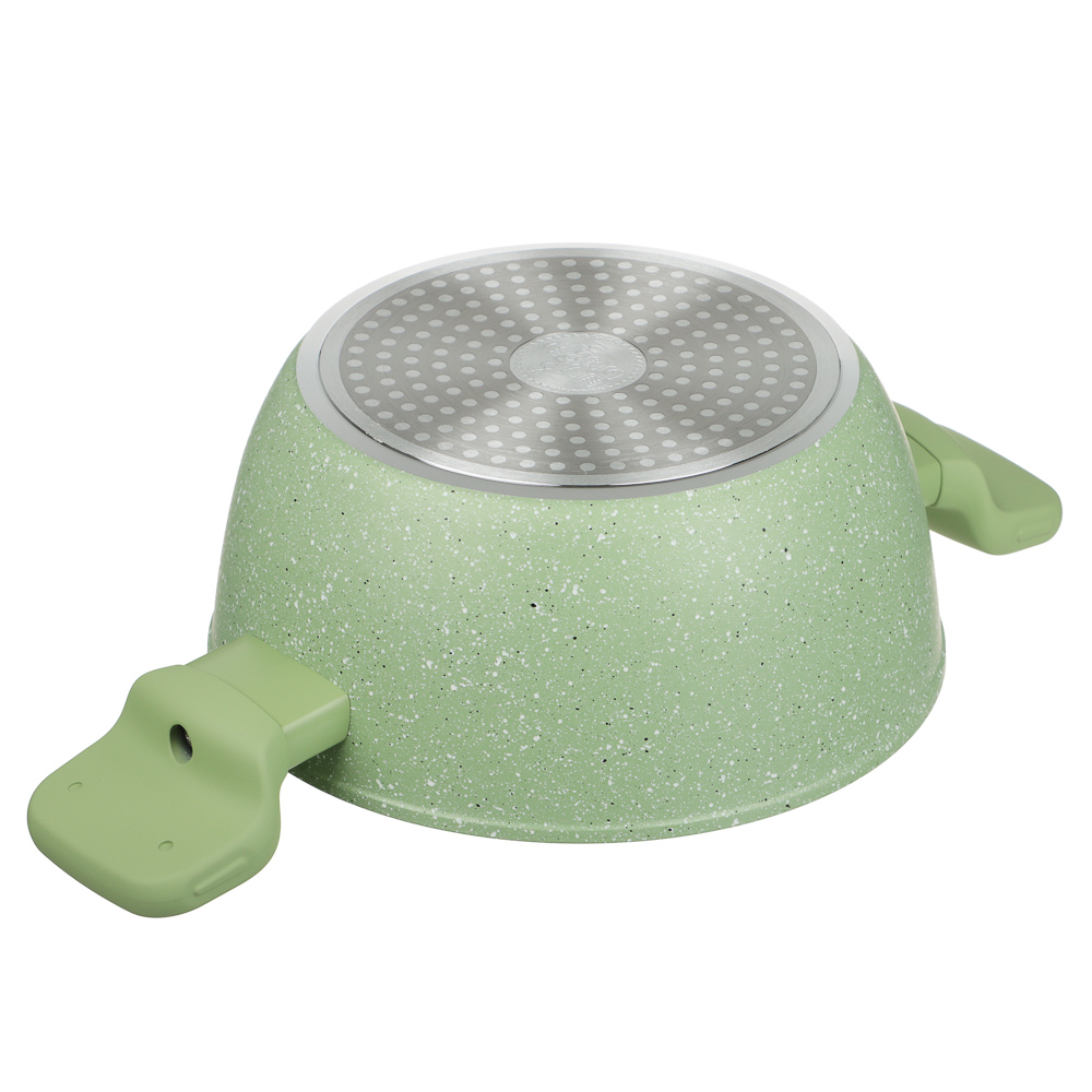 SATOSHI Эмери Набор 4 пр., сотейник 28см, кастрюля+крышка 20см, а/п покр, индукц, бамб. лоп., 3 цв. - #13