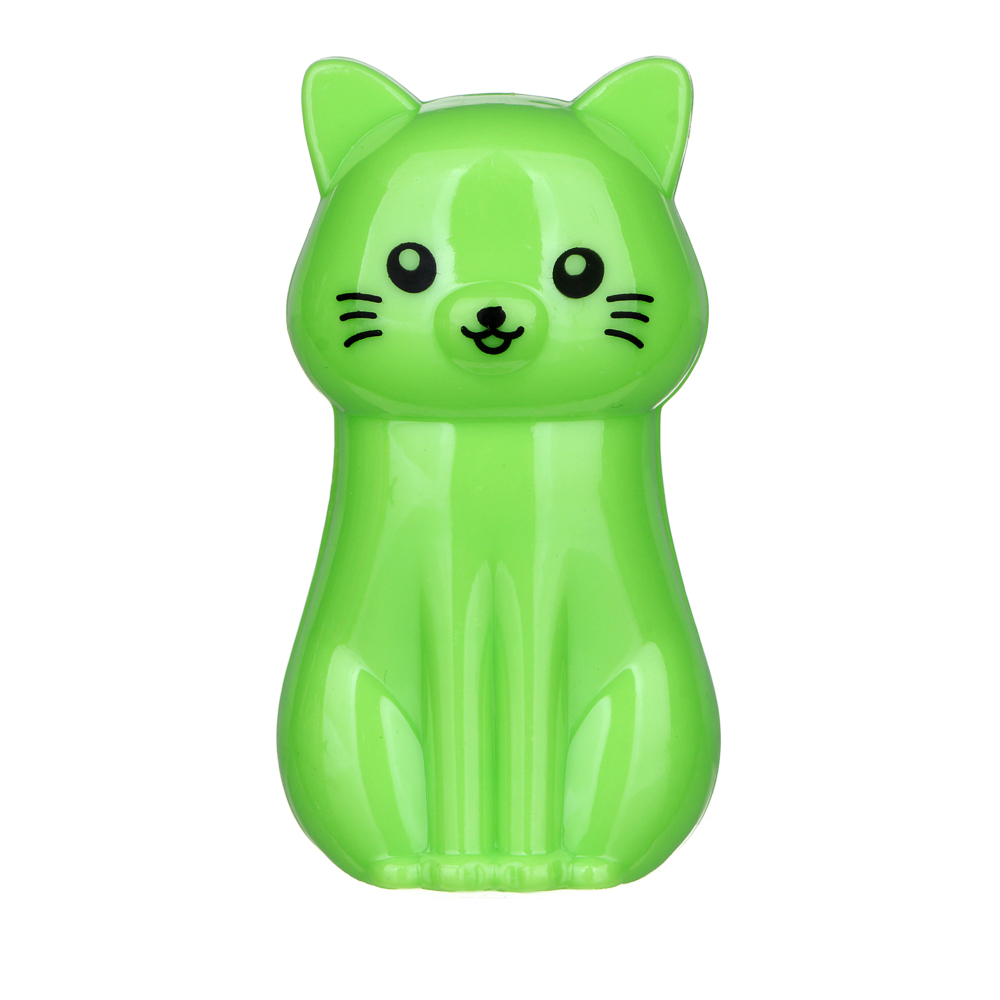 Точилка фигурная в форме котика, 1 отверстие, пластик, 6х3,5х2,5 см, 4 цвета корпуса - #2