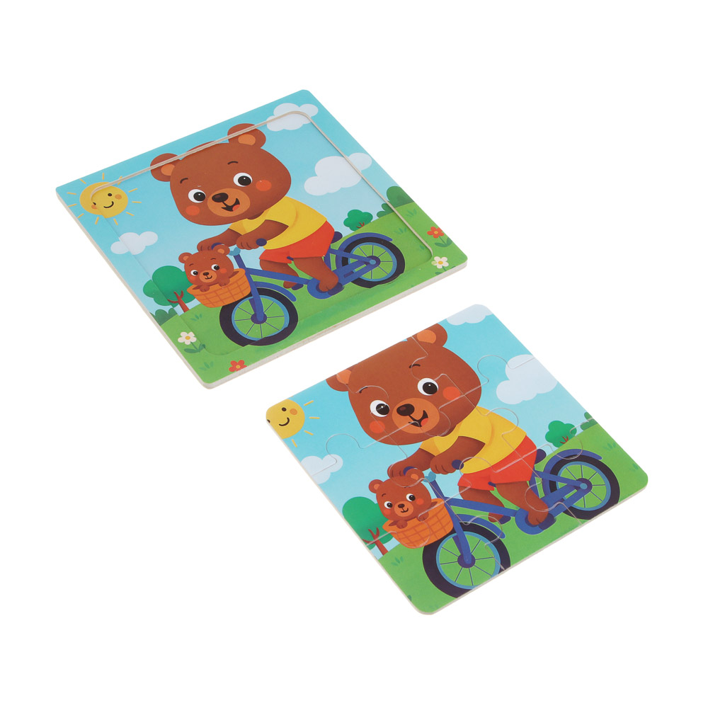 ИГРОЛЕНД Пазл деревянный для малышей, дерево, 15х15см, 6-10 дизайнов - #5