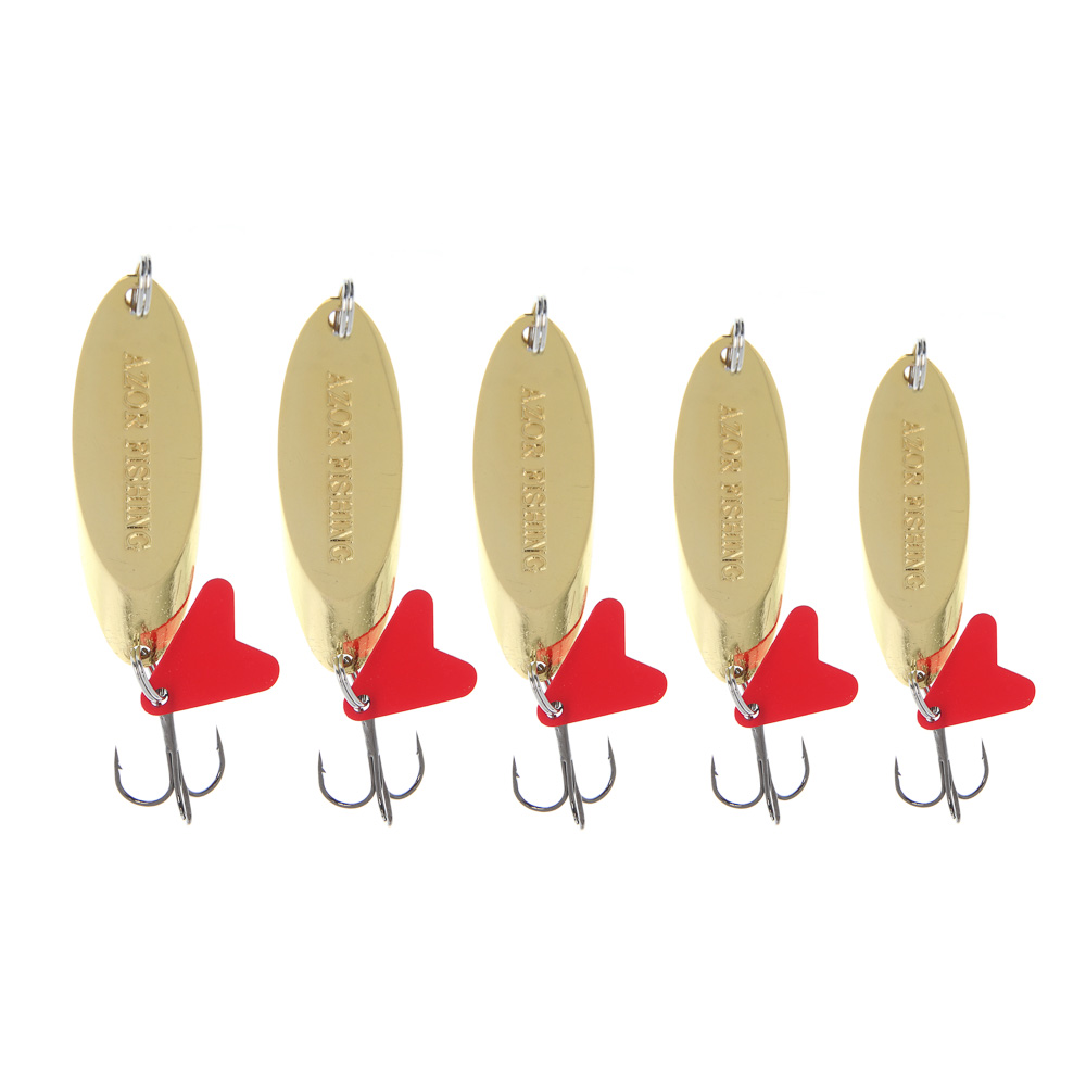 Блесна колеблющаяся тм AZOR FISHING, тип Кастмастер, цвет золото, 7,10,14,18,21,25гр, 6 видов - #1