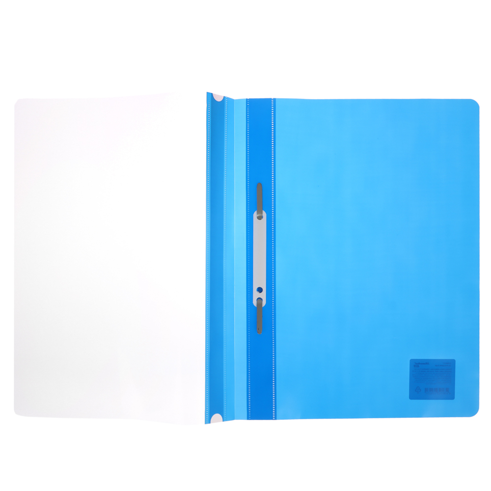 Папка-скоросшиватель с прозрачным верхним листом, Silwerhof Eco, А4, до 100 листов, 130 мкм, cиний - #3