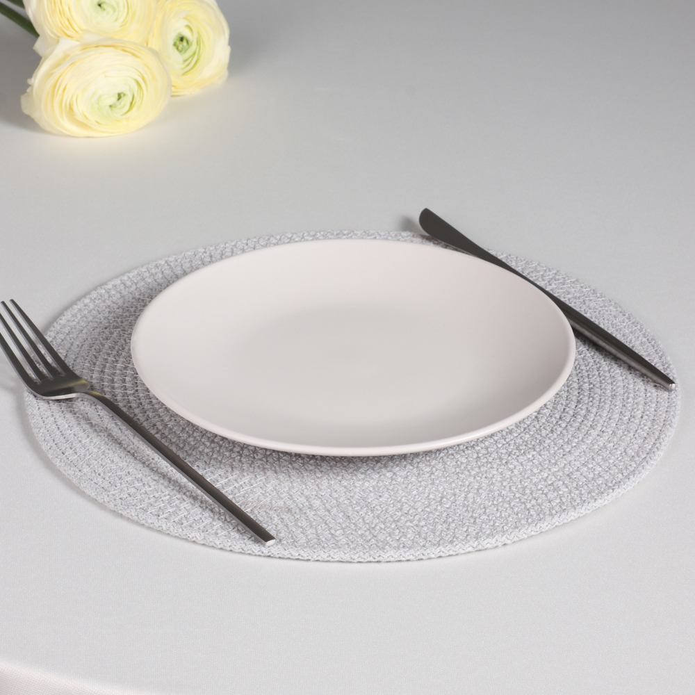 MILLIMI Тарелка десертная 20х2.5см, керамика, белый - #7