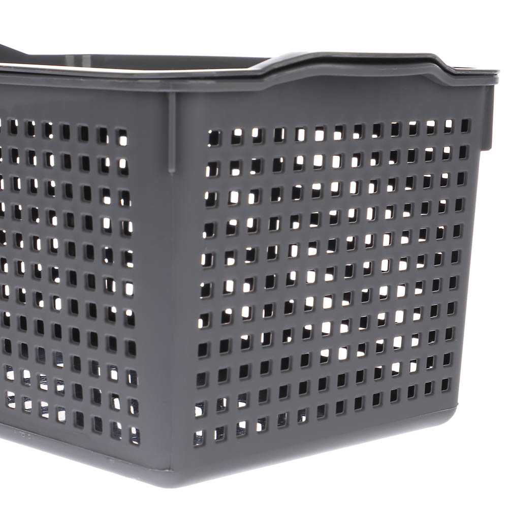 Корзинка Лофт 5,3л 295х185х145мм с крышкой белый, серый - #4