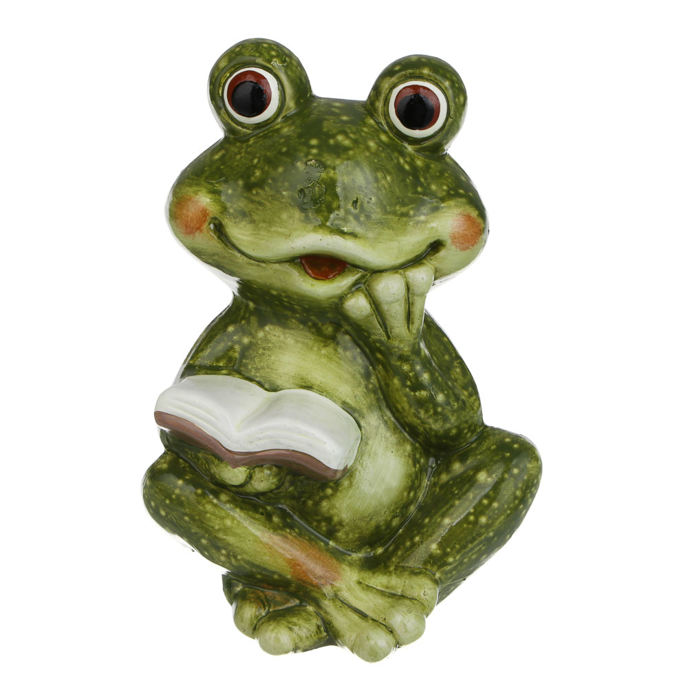 Фигура садовая "Лягушка" тм INBLOOM, 11х10,5х15см, глина - #2