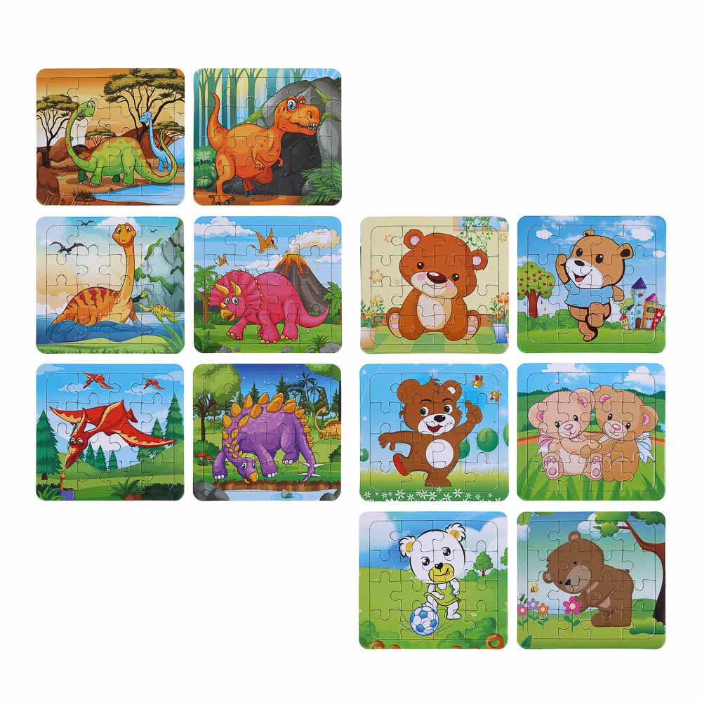 ХОББИХИТ Набор для творчества "Пазл-раскраска" 6 штук, 16,5х2,3х20см, картон, 2 дизайна - #2