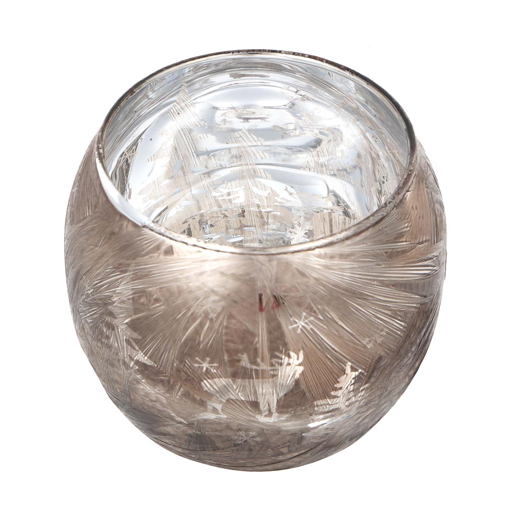 СНОУ БУМ Подсвечник, 8х7 см, стекло, 2 цвета - #3