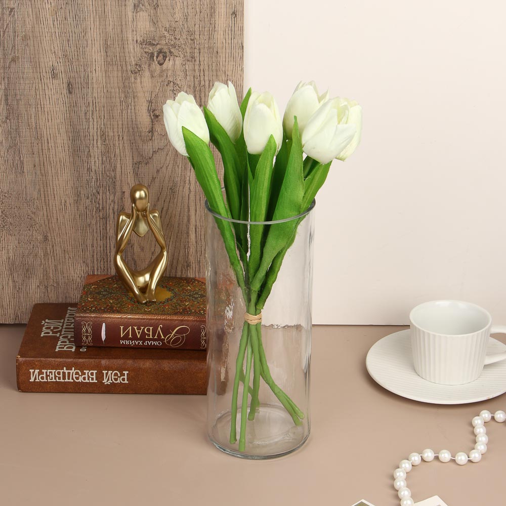 Ваза, 10х24,5 см, стекло, прозрачная, цилиндр - #3