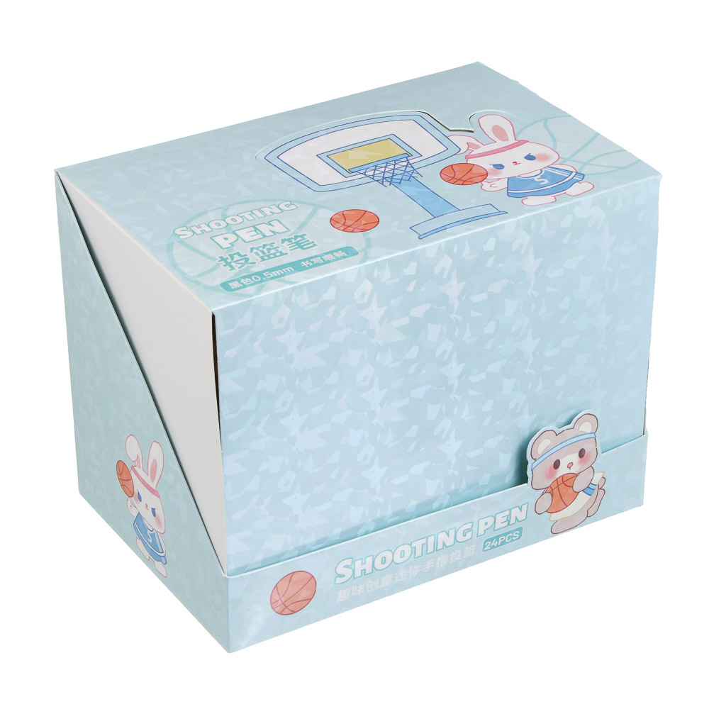 Ручка гелевая черная 0,5мм, интерактивная "Попади в сетку", 3 вида, шоу-бокс - #7