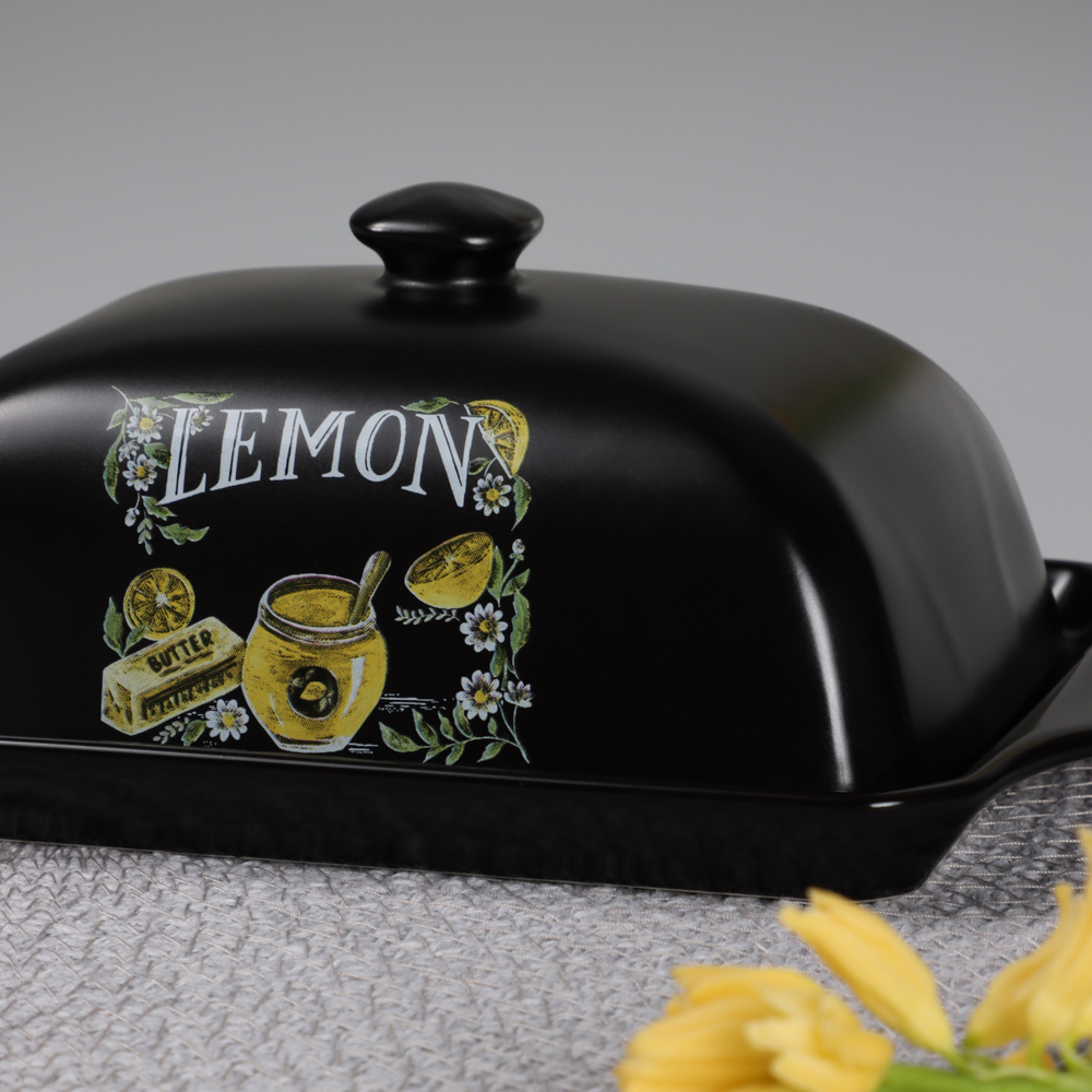 MILLIMI Лимонный курд Масленка, 19х10,5х7см, керамика - #11