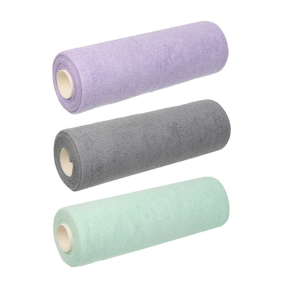 Набор салфеток из микрофибры тм VETTA Ботаника, в рулоне, 28х28 см, 180 г/кв.м, полиэстер, 3 цвета, - #1