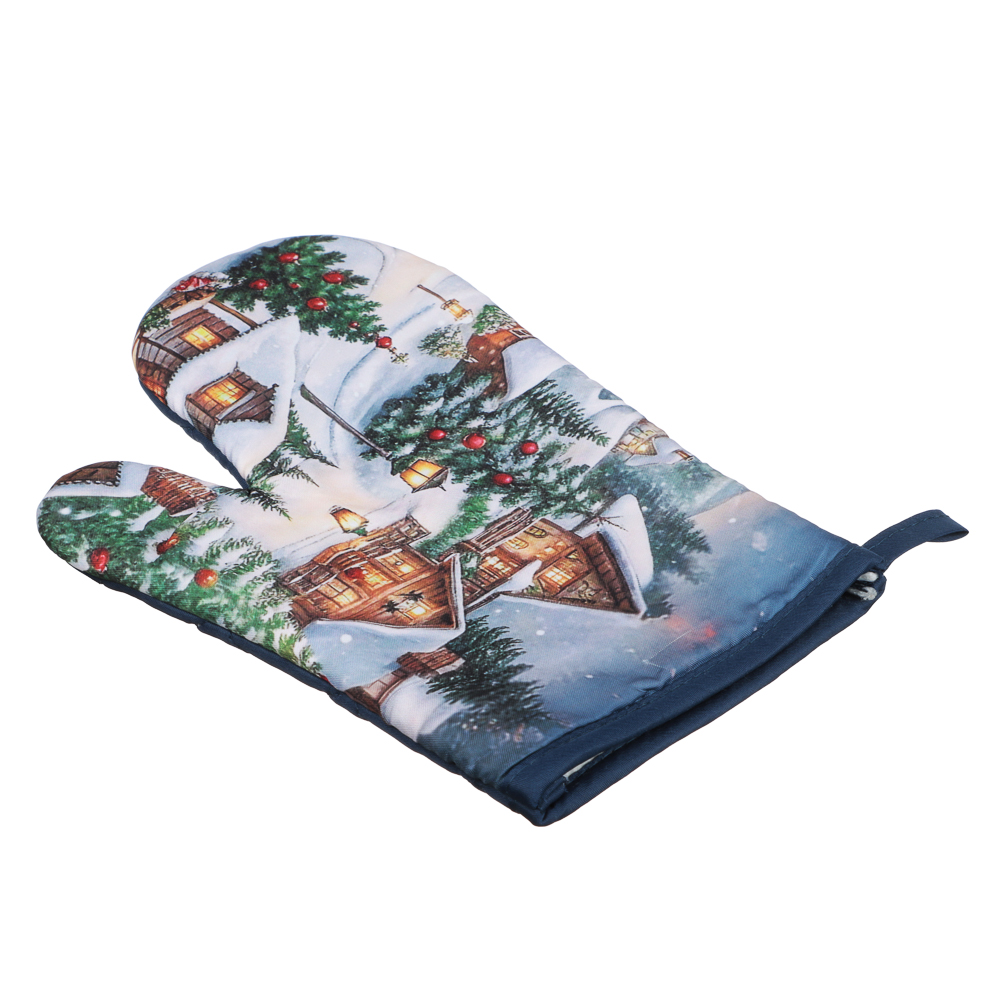 PROVANCE Нордик Прихватка-варежка, 17х27см, 100% полиэстер, домики - #3