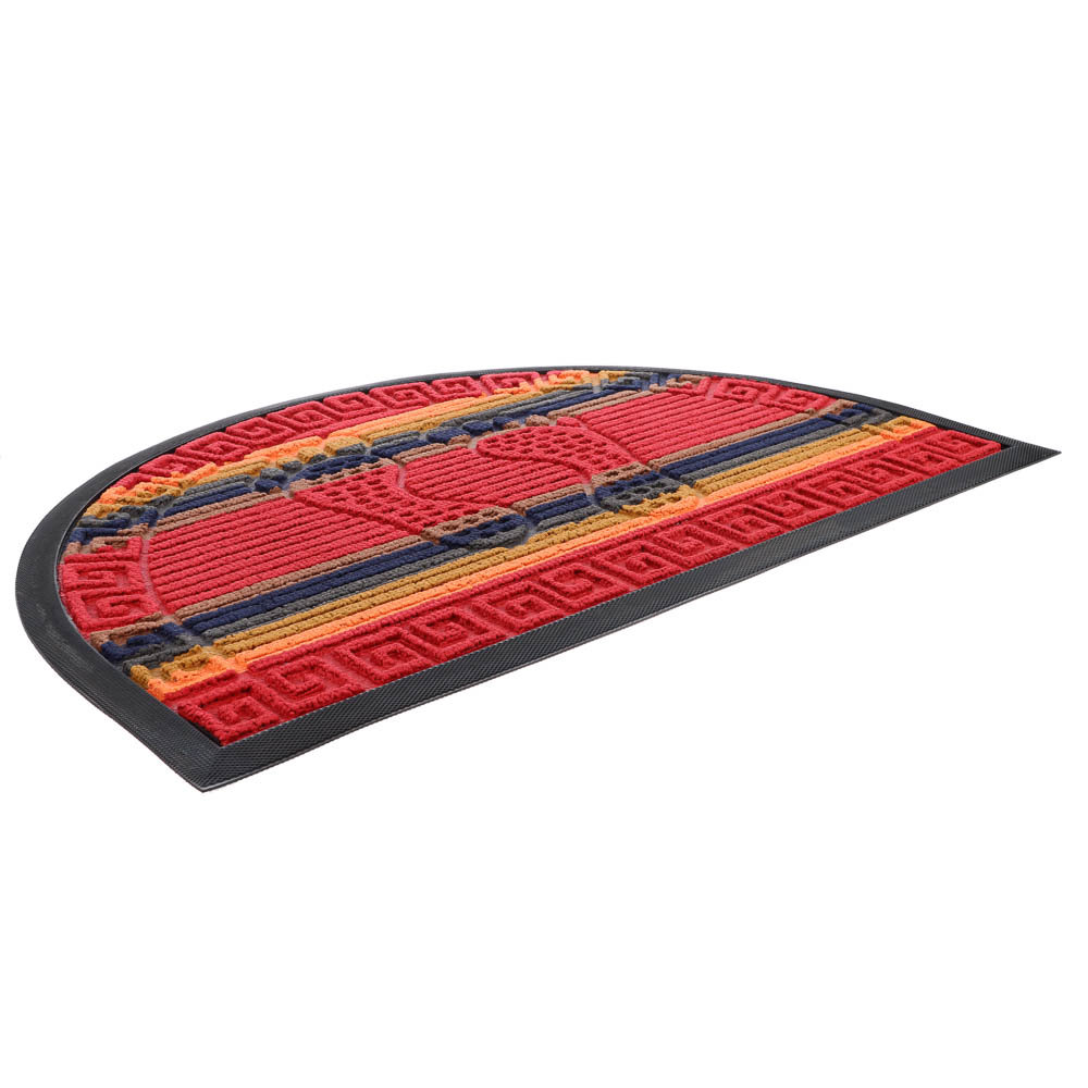 VETTA Коврик придверный, ворсовый с резиновой каймой, полукруг 40x60см, 3 дизайна - #3