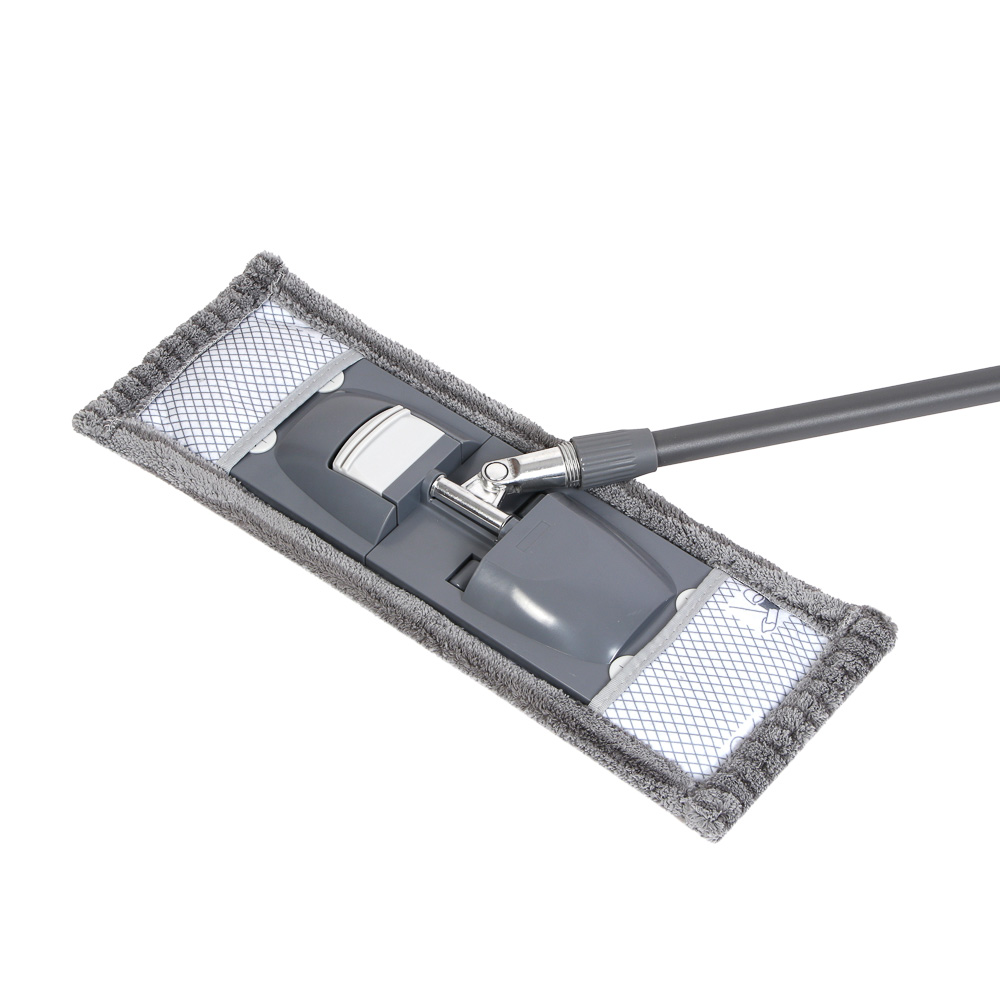 Швабра со сменной насадкой тм VETTA Премиум Грей, телеск. ручка 83-126см, микрофибра 44x15см - #6