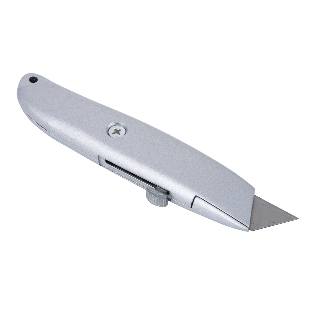 ЕРМАК Нож, 19 мм, выдвижное трапециевидное лезвие, металлический корпус, комплект 5 лезвий - #4