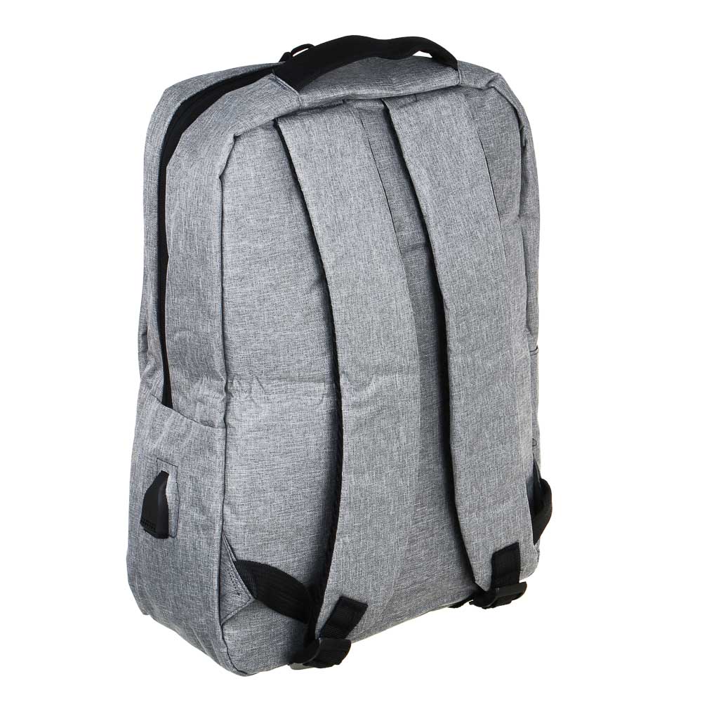 Рюкзак подростковый, 45x30x14см, 2 отд, 3 кармана, холст, отделка искусственной кожей, 2 цвета - #4