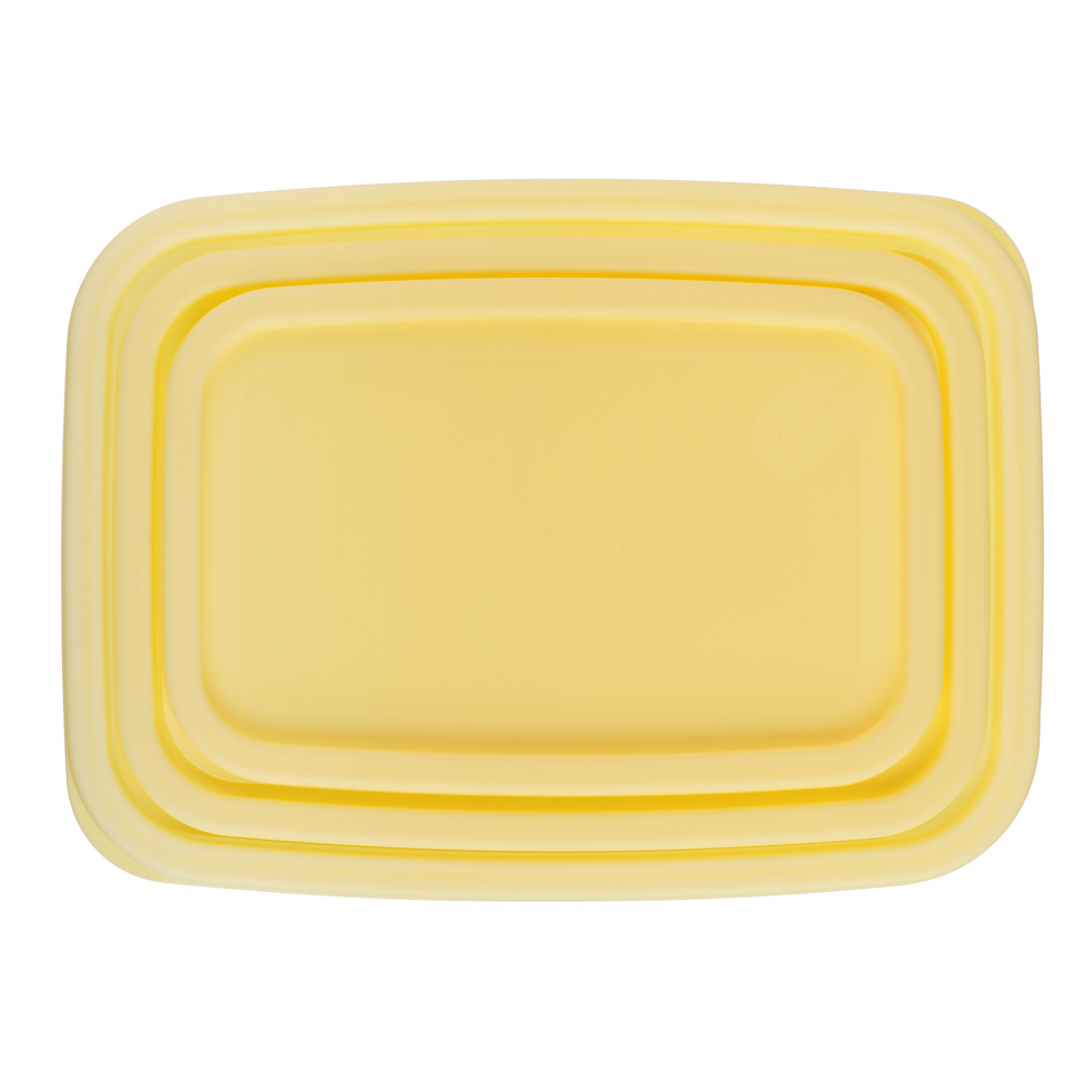 Набор прямоугольных контейнеров пищевых 3шт (1л; 1,7л; 2,7л), пластик - #4