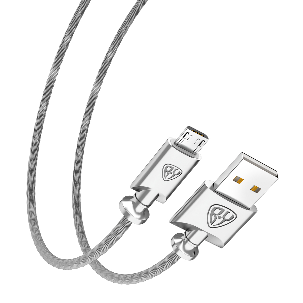 BY Кабель для зарядки Metall Micro USB, 1м, 3A, QC 3.0, металл - #5