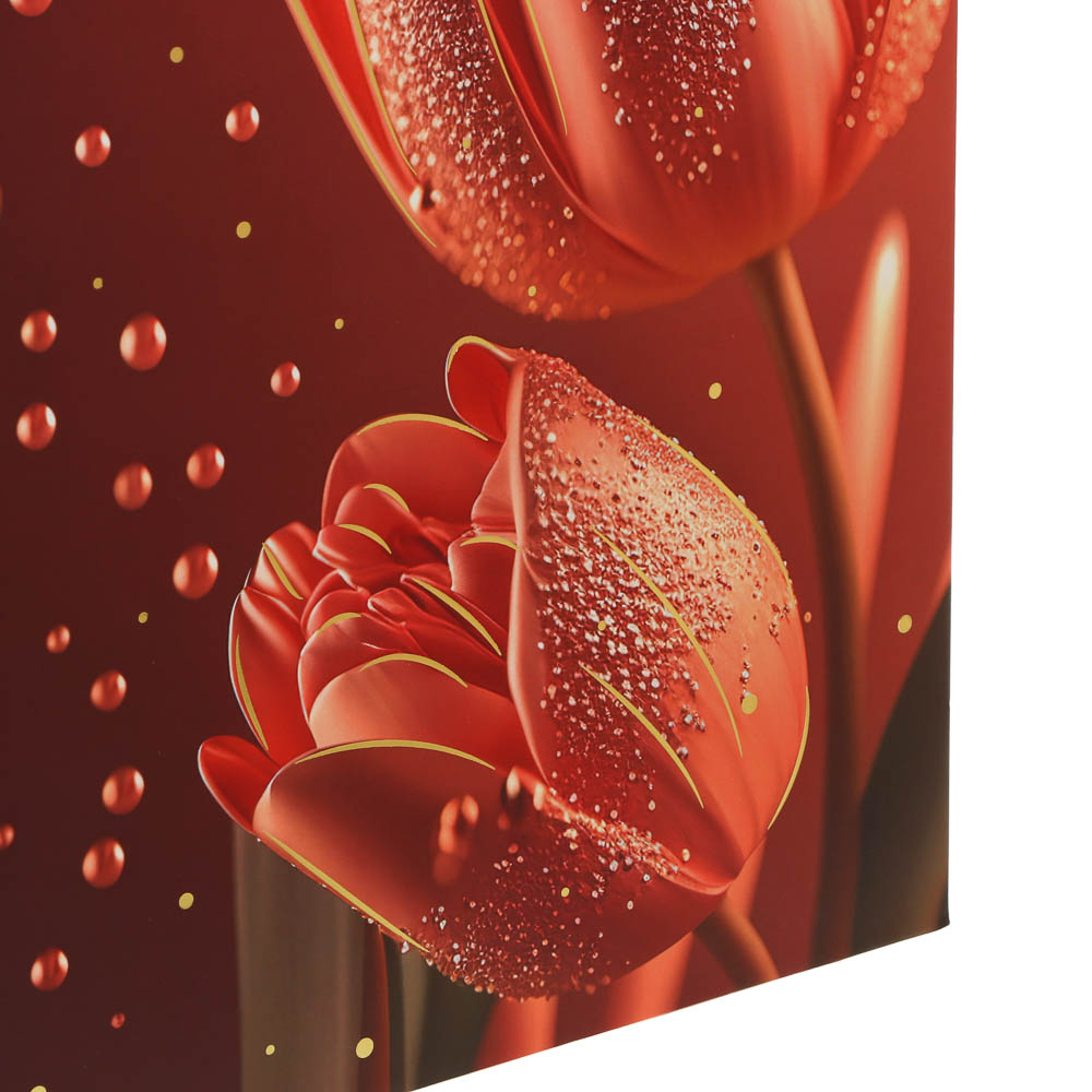 Пакет подарочный бумажный тм LADECOR L 26x32x10 см, "Цветы" арт 2, 4 диз. - #4