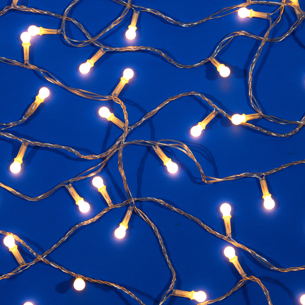 СНОУ БУМ Гирлянда эл. вьюн 10м, 100LED, шампань, 8 режимов, ПВХ прозрачный, 220В - #10