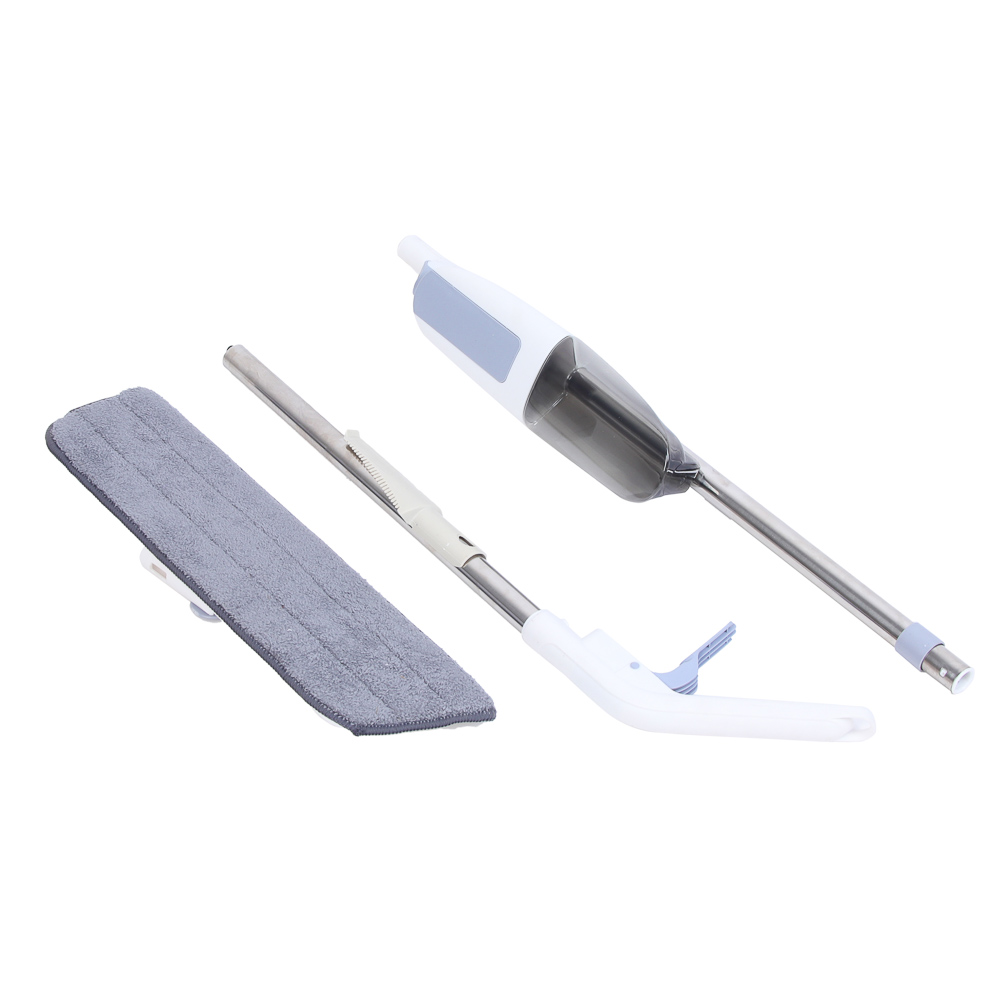 VETTA Швабра с распылителем и насадкой из микрофибры, ручка 118 см нерж. сталь 41x12см - #10