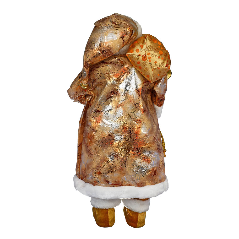 СНОУ БУМ Фигура Санты, текстиль, 61 см, цвет золотой, полиэстер, PVC, HDPE - #5
