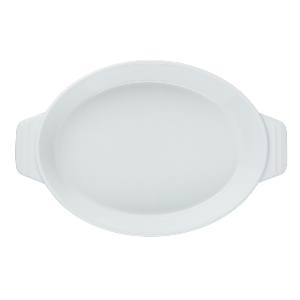 Форма для запекания и сервировки овальная 31х20,5х5см тм MILLIMI белый, керамика - #5