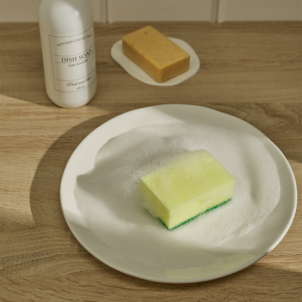 VETTA Набор губок для мытья посуды "Эконом" 5+2 шт, 9х6х3,5см - #6