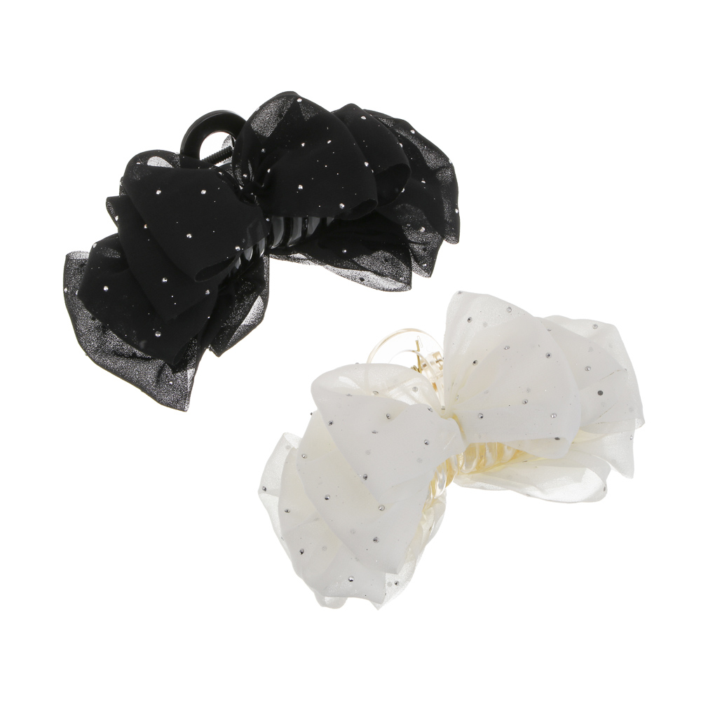 Краб-бант для волос, тм ЮНИLOOK, 13см, акрил, 2 цвета, #19 - #1