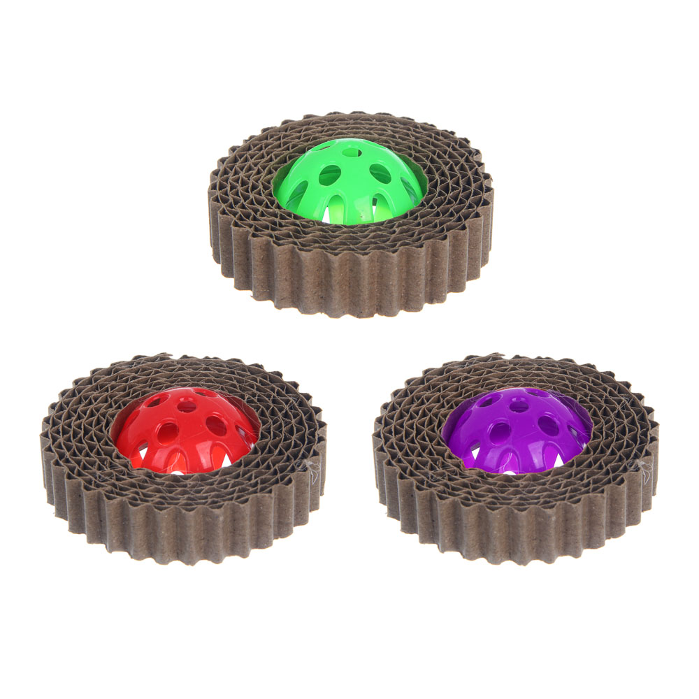 Игрушка для кошек тм VETTA, Сатурн, картон, пластик, 8см - #1