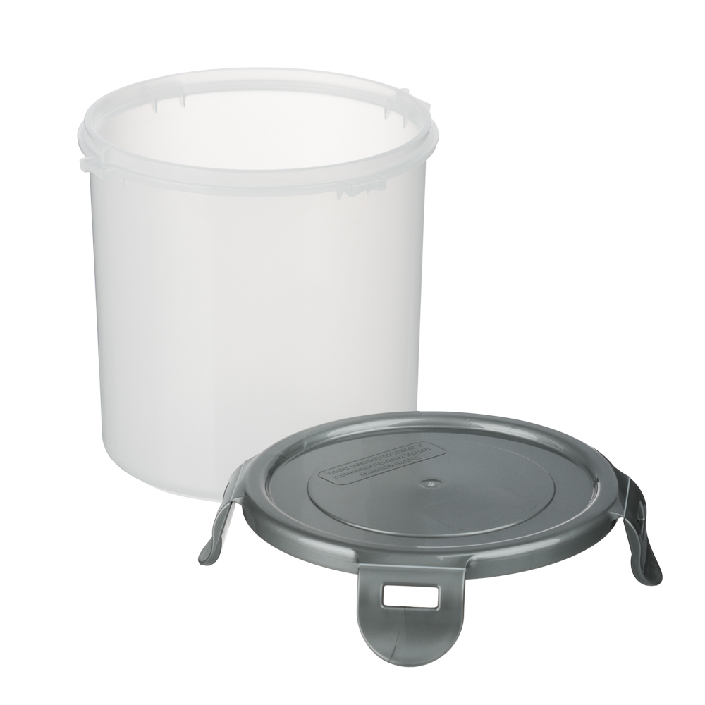 Контейнер герметичный для СВЧ с защелками, круглый, 0,7л, D-12см, H-11,5см, пластик - #4