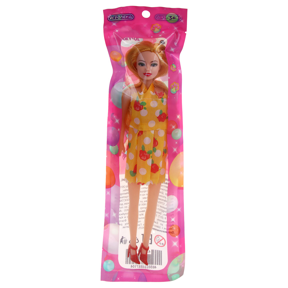 ИГРОЛЕНД Кукла в платье, 29 см, PP, PVC, 10,5х4х35,5 см, 6 дизайнов - #3