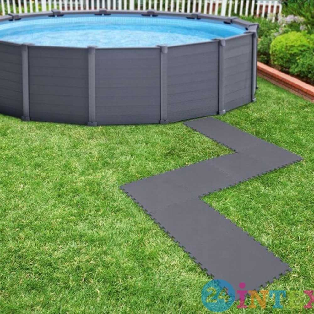 INTEX Подстилка-пазл модульная, мягкая, 50х50х0,5см, 8шт, 1,9м2, 29084 - #2